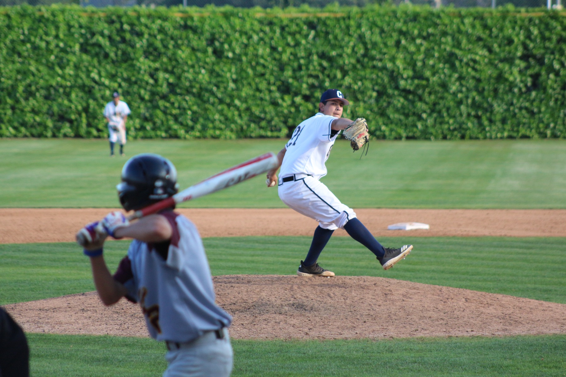 Samuel Gomez working on the mound. Image: Brian Cone
