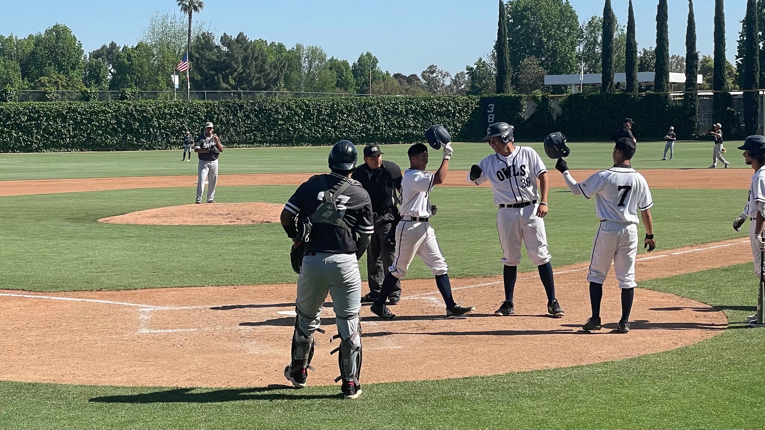 Jin Hattori hit one of three Owl home runs against No. 8 Mt. SAC.