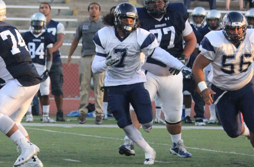 Sophomore Terrance Manderville led the team in tackles, and recorded four for a loss in Citrus' win at El Camino. Photo By: Natalia Ponce