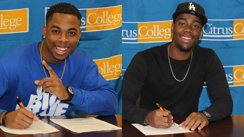 Sophomore Justin Hornsby and freshman Daijohn Isbell are the first two Owls from the 2015 football team to sign scholarship offers.