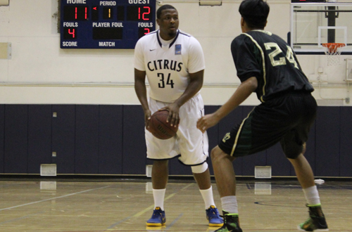 Freshman Tyler LaCour scored 13 points and grabbed seven rebounds in Citrus' loss at West LA on Wednesday night. Photo By: Alyssa Vaniman