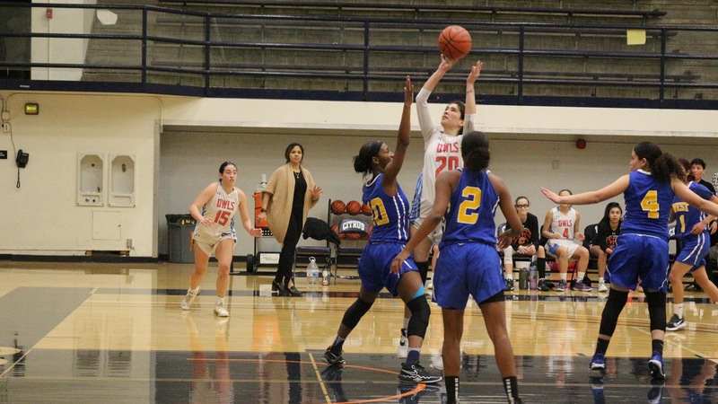 Joceline Escamilla had a big night for the Owls off the glass, posting a career-high 10 rebounds and two blocks.