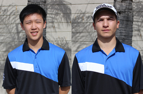 Sophomore Justin Hung (left) and freshman Samuel Mangiaterra (right) had the top two rounds for the Owls at the WSC Antelope Valley Event.