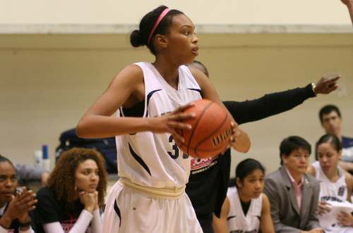 Freshman Jaelyn Wilson had her best game of the conference season, with 18 points and 11 boards, in Citrus' win over Santa Monica. Photo By: Jerrika Ramirez