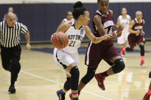 Sophomore Bobbie Johnson closed out her community college career on Saturday night with 14 points and 8 rebounds. Photo By: Halayna De Avila