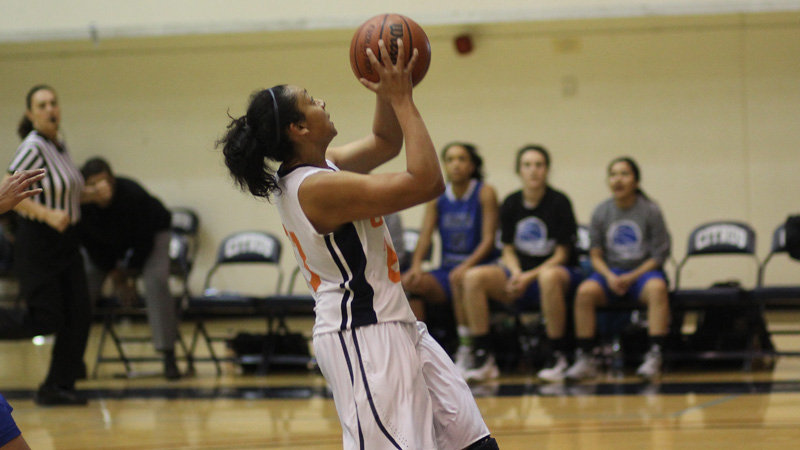 Freshman Marisol Chavez-Delgado had her best game of the year since early in the season, in helping the Owls pull out a close one with Santa Monica College. Photo By: Cody Arena
