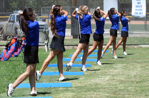 The Citrus College Women's Golf team finished in third place at the WSC Event they hosted yesterday afternoon at San Dimas Canyon Golf Course.