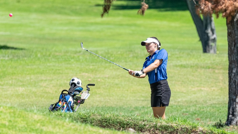 Katie Knudsen carded a 96 to help the Owls sit in sixth after the first round of the WSC Finals. Photo by Jacob Bramley