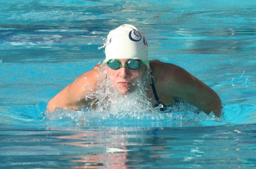 Freshman Kirsten Pampu continues to be a part of the Owls' 200 Free Relay team that has improved each of the past three events.