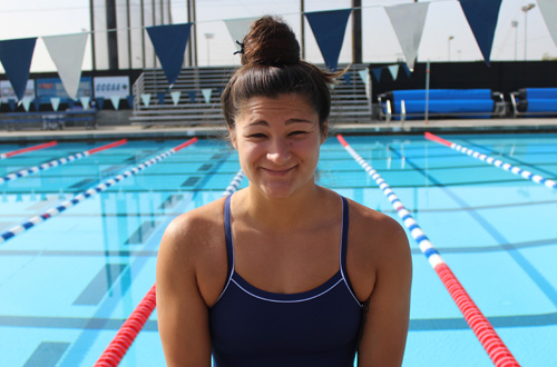 Freshman Miranda Furuto came in 6th place out of over 125 swimmers at the 2015 WSC Pentathlon.